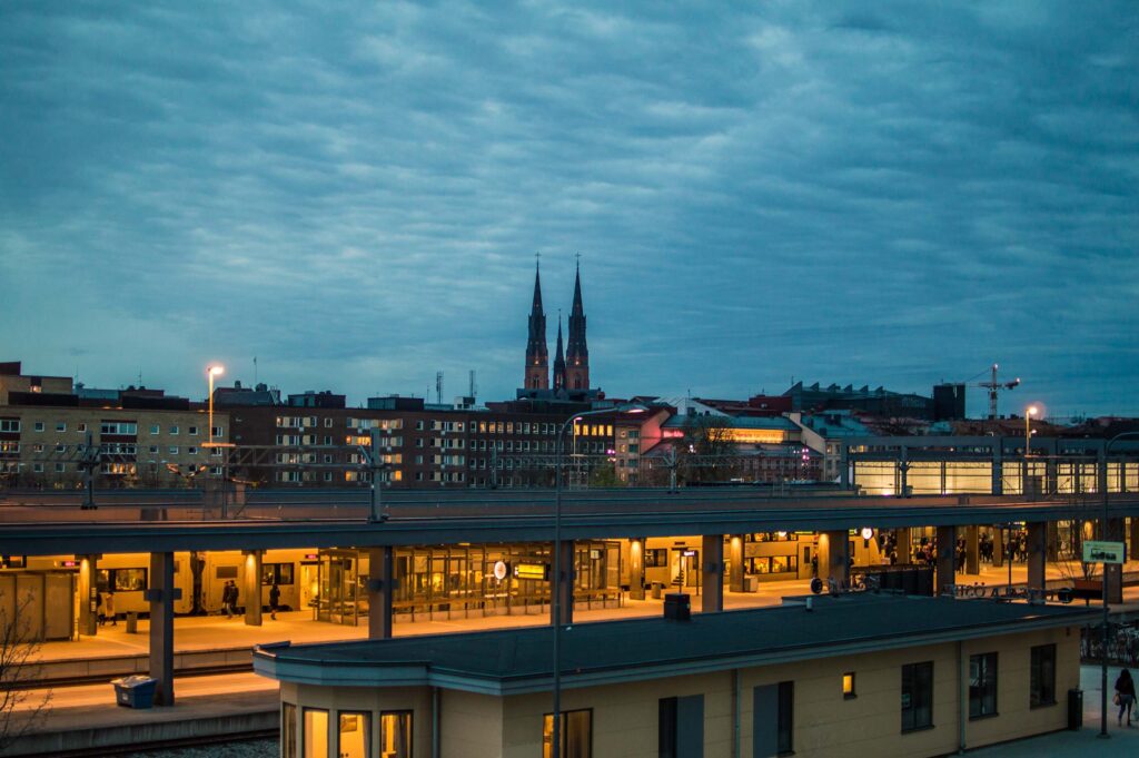Uppsala centrum i natten